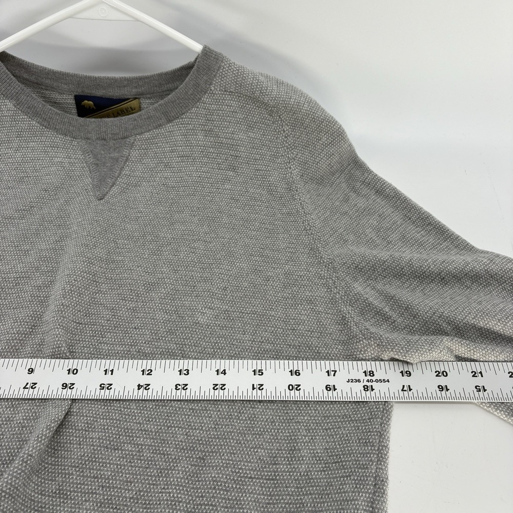 Onward Reserve Cashmere Blend Textured Crewneck Sweater Elbow Pads Preppy Men L - Picture 3 of 10